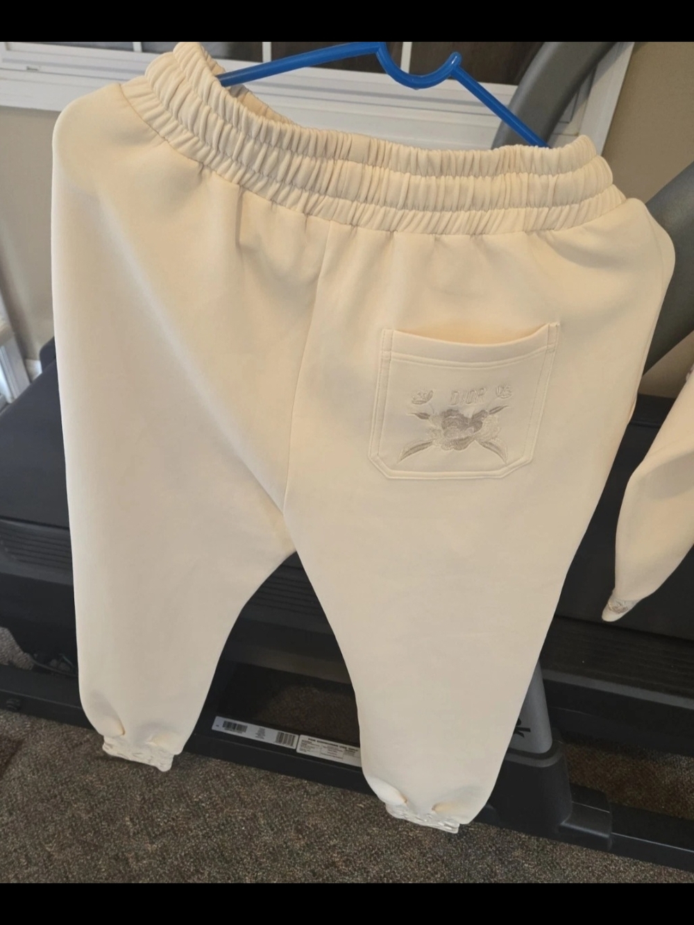 Dior Cream Floral Embroidered Hoodie & Joggers - Picture 3 of 15
